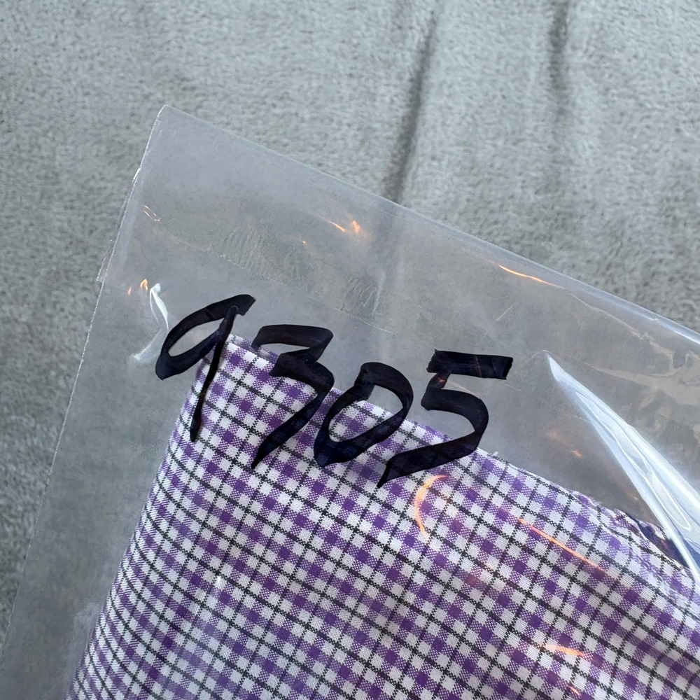 Polo Ralph Lauren Shirts Mens 15 38 Custom Fit Micro Check Purple - Picture 8 of 8